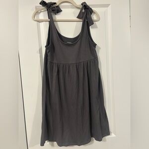 wild fable Charcoal Gray Textured Scoop Neck Tank Dress